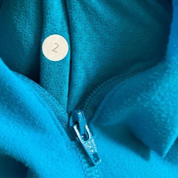 Lululemon asana Blue Zip-Up Jacket Sz 2 - Picture 7 of 8